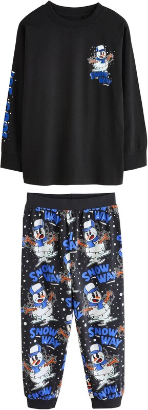 Next Pižama modra / oranžna / črna / bela