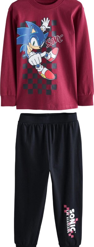 Next Pižama modra / rdeča / burgund / črna