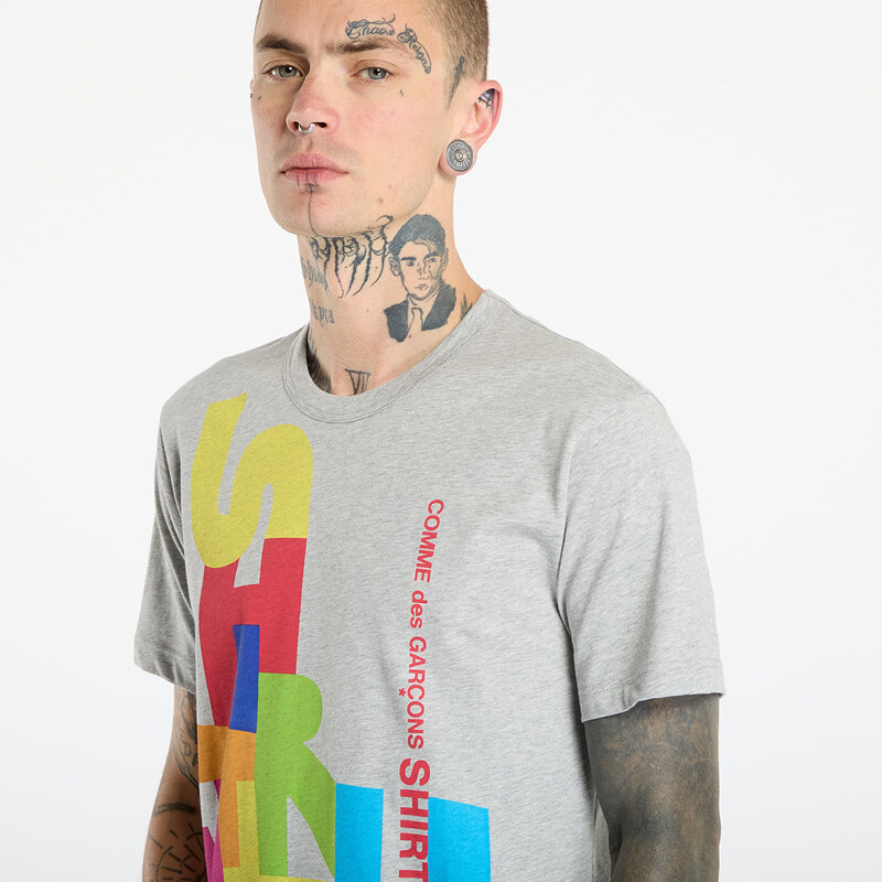 Majice Comme des Garçons SHIRT T-Shirt With Graphic Print Top Grey S