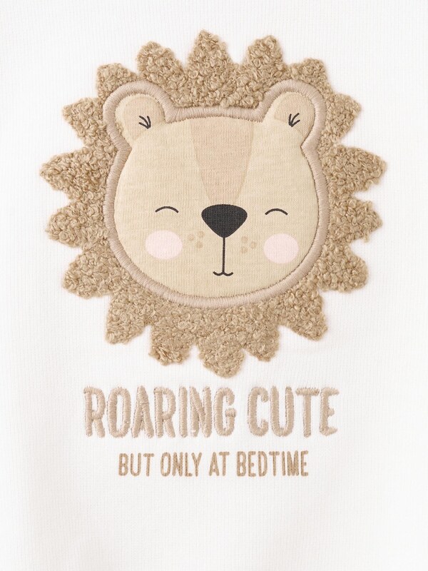 MANGO KIDS Majica 'ROAR' bež / temno bež / off-bela