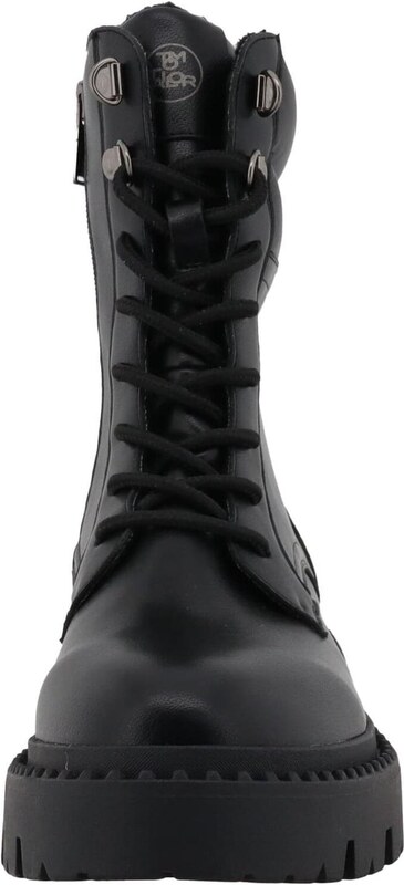 TOM TAILOR Gležnarji z vezalkami črna