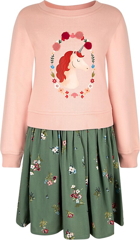 happy girls Obleka modra / žad / rosé / rdeča