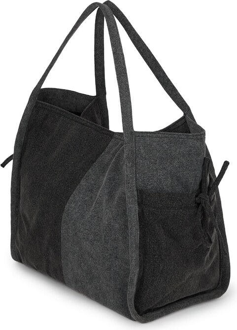 KARL LAGERFELD JEANS Nakupovalna torba siv denim / črn denim