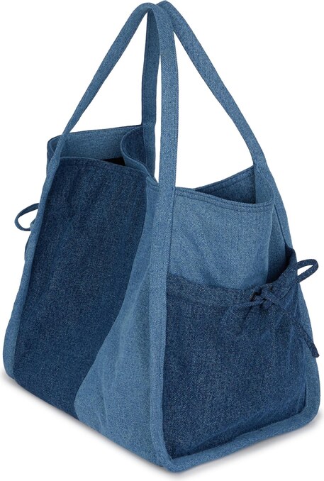 KARL LAGERFELD JEANS Nakupovalna torba encijan / moder denim / črna