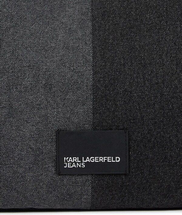 KARL LAGERFELD JEANS Nakupovalna torba siv denim / črn denim
