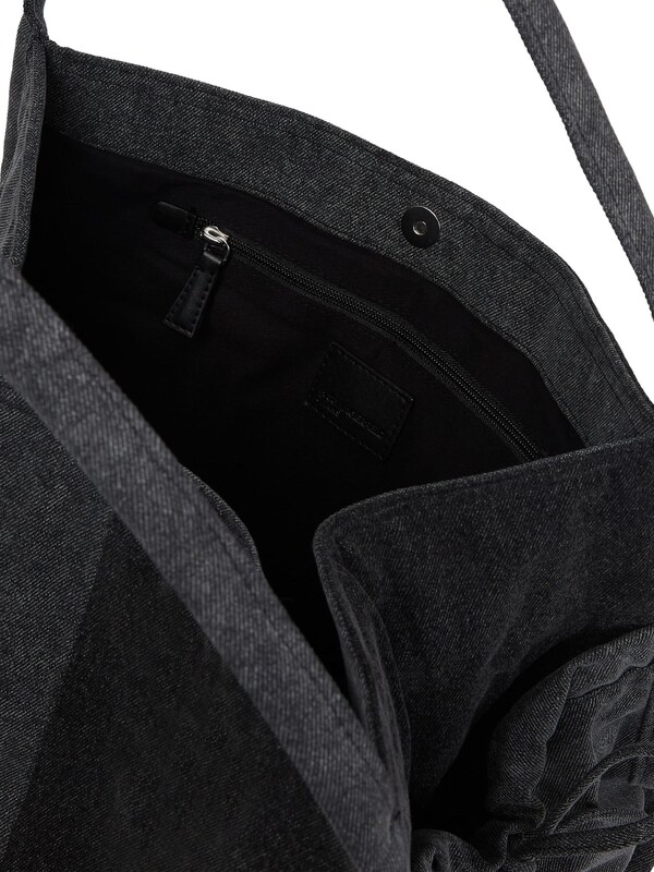 KARL LAGERFELD JEANS Nakupovalna torba siv denim / črn denim