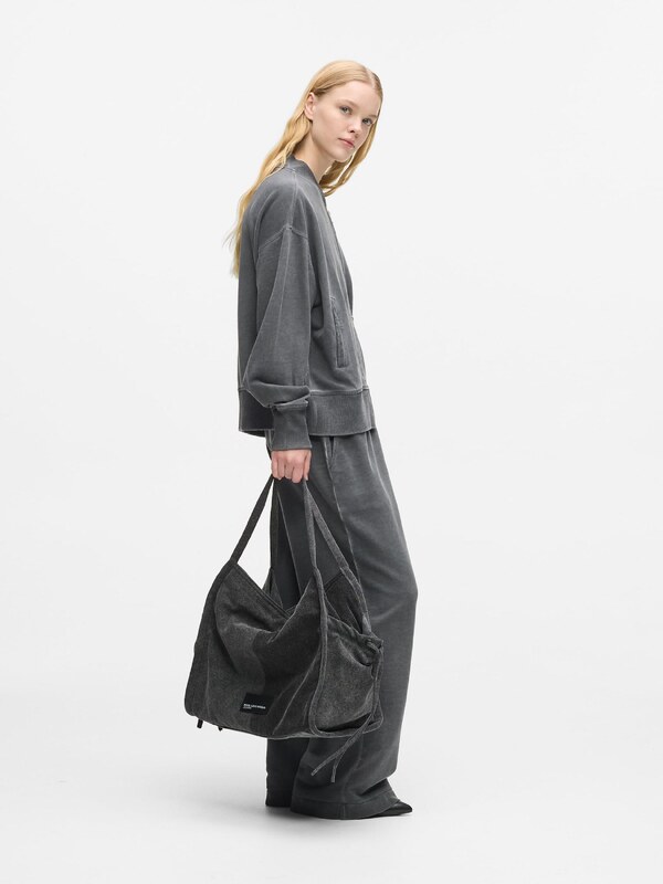 KARL LAGERFELD JEANS Nakupovalna torba siv denim / črn denim