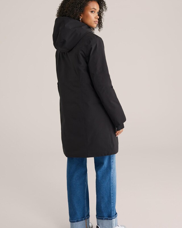 WE Fashion Prehodna jakna črna