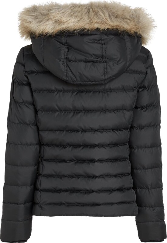 Tommy Jeans Zimska jakna bež / svetlo siva / črna