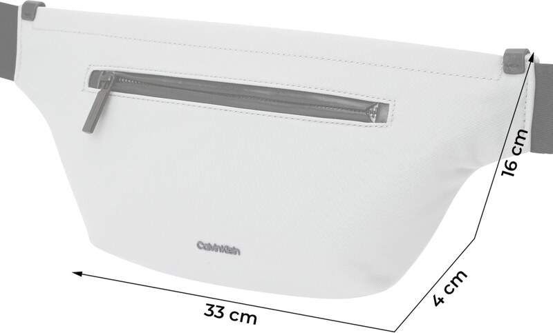 Calvin Klein Torbica za okrog pasu 'EASE' svetlo siva / črna