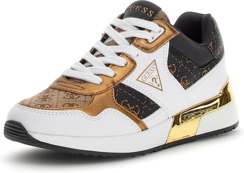 GUESS Nizke superge 'MICKAY' zlata / črna / bela