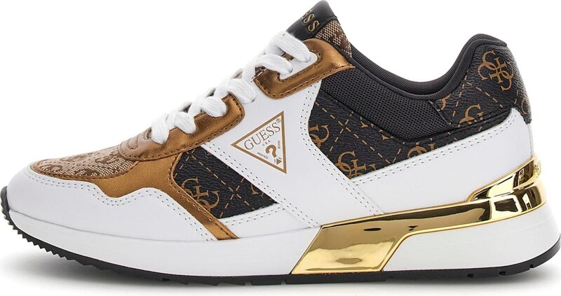 GUESS Nizke superge 'MICKAY' zlata / črna / bela