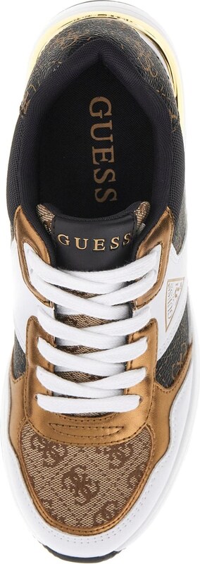GUESS Nizke superge 'MICKAY' zlata / črna / bela