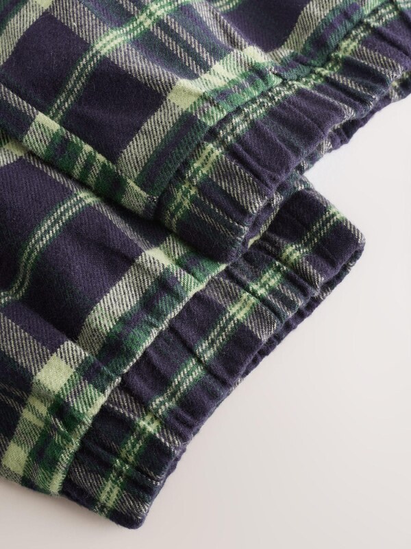 Next Pižama bež / temno modra / zelena / bela