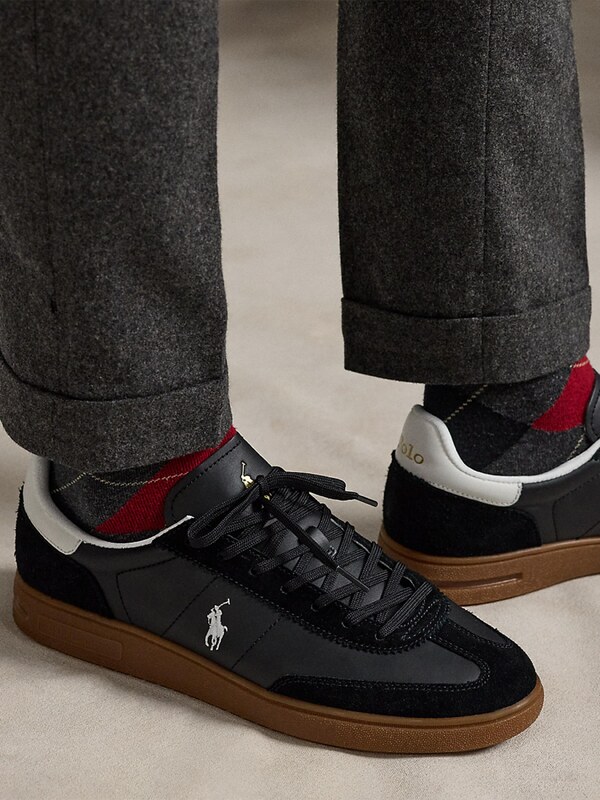 Polo Ralph Lauren Nizke superge 'Bedford' črna / bela