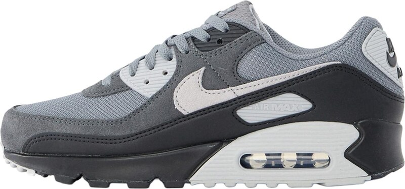 Nike Sportswear Nizke superge 'AIR MAX 90' bazaltno siva / temno siva / bela