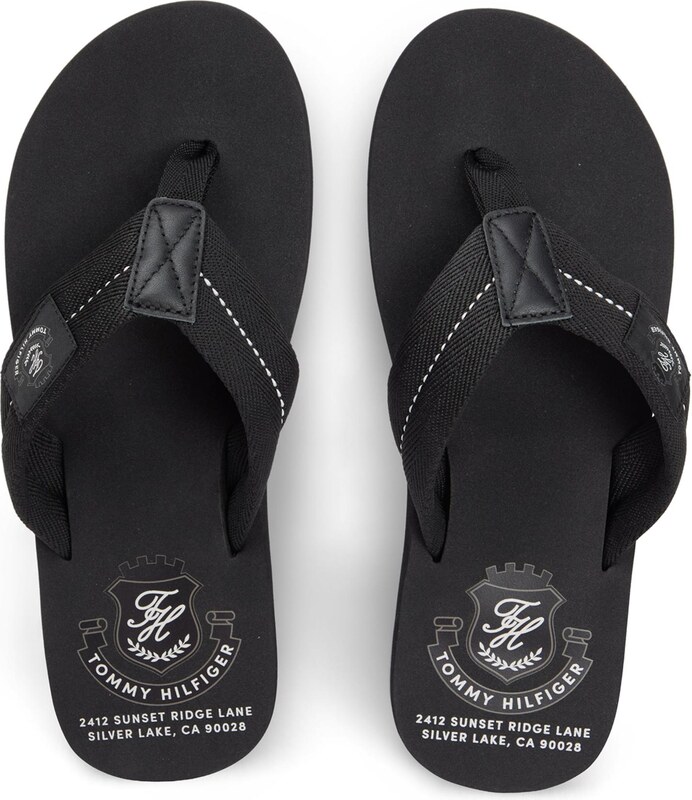 TOMMY HILFIGER Japonke črna / bela