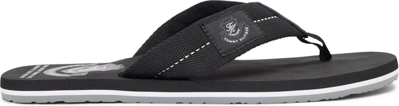 TOMMY HILFIGER Japonke črna / bela