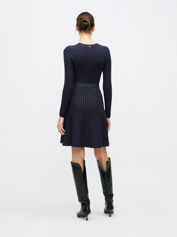 GUESS Pletena obleka 'HANA' mornarska