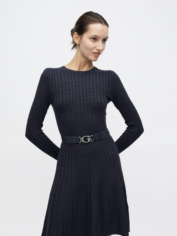 GUESS Pletena obleka 'HANA' mornarska