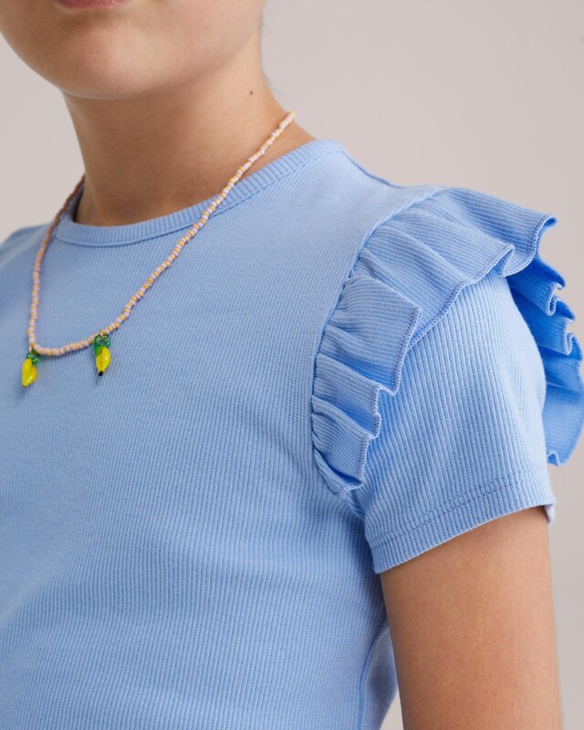 WE Fashion Majica 'Meisjes' pastelno modra