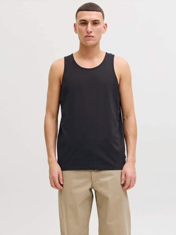 JACK & JONES Majica 'JJEORGANIC' mornarska / črna / bela