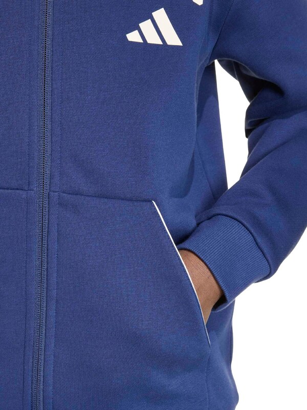 ADIDAS SPORTSWEAR Športna jopa na zadrgo encijan / bela