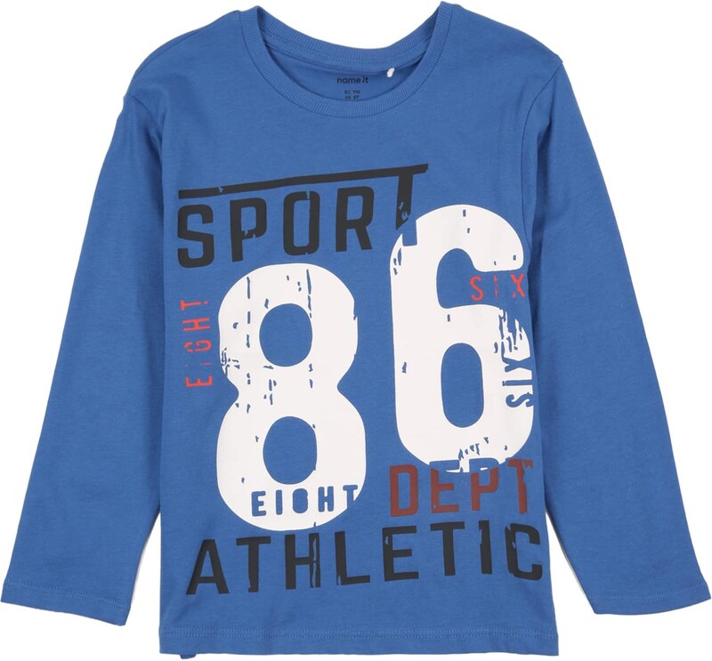 NAME IT Majica 'NMMTINUS' modra / rjava / črna / bela