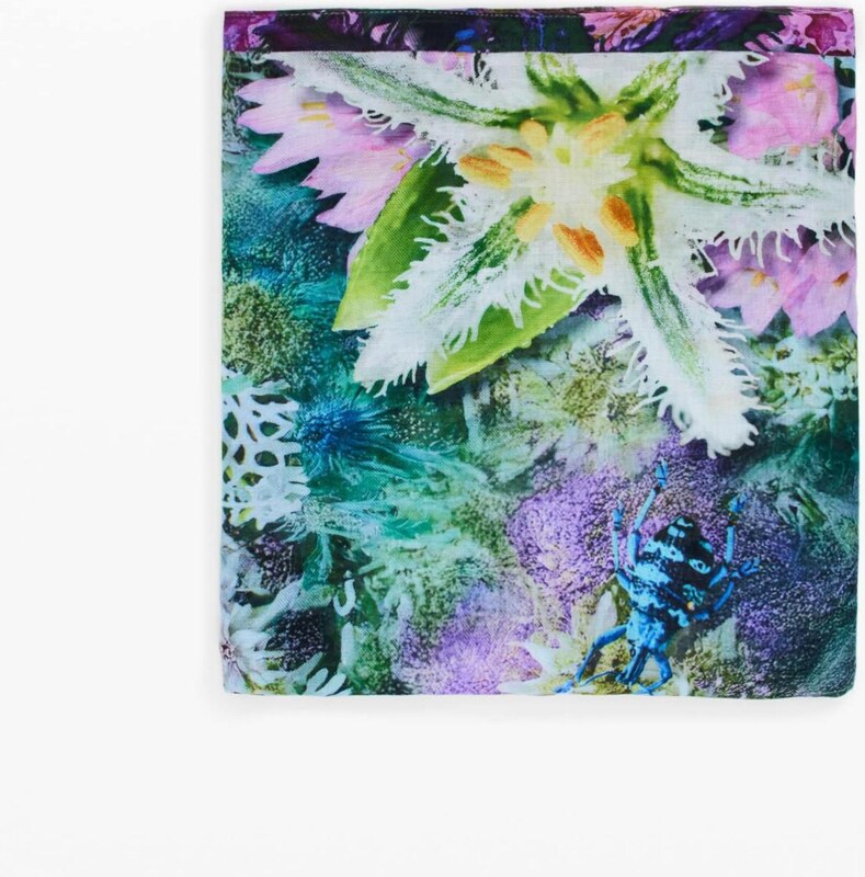 Desigual Šal modra / svetlo modra / zelena / majnica