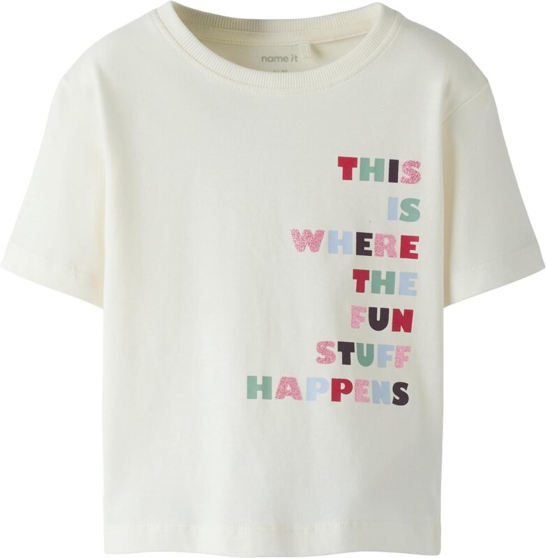 NAME IT Majica kremna / svetlo modra / rdeča / črna