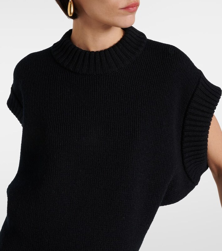 Bottega Veneta Ribbed-knit wool top