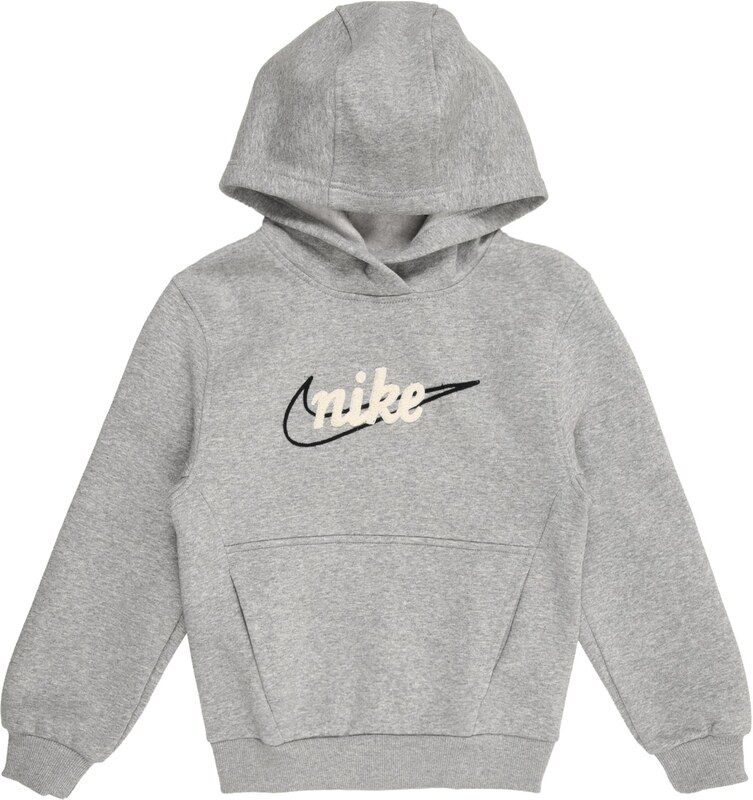 Nike Sportswear Majica 'CLUB FLC' kremna / pegasto siva / črna