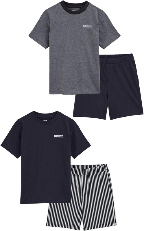 WE Fashion Pižama mornarska / bela