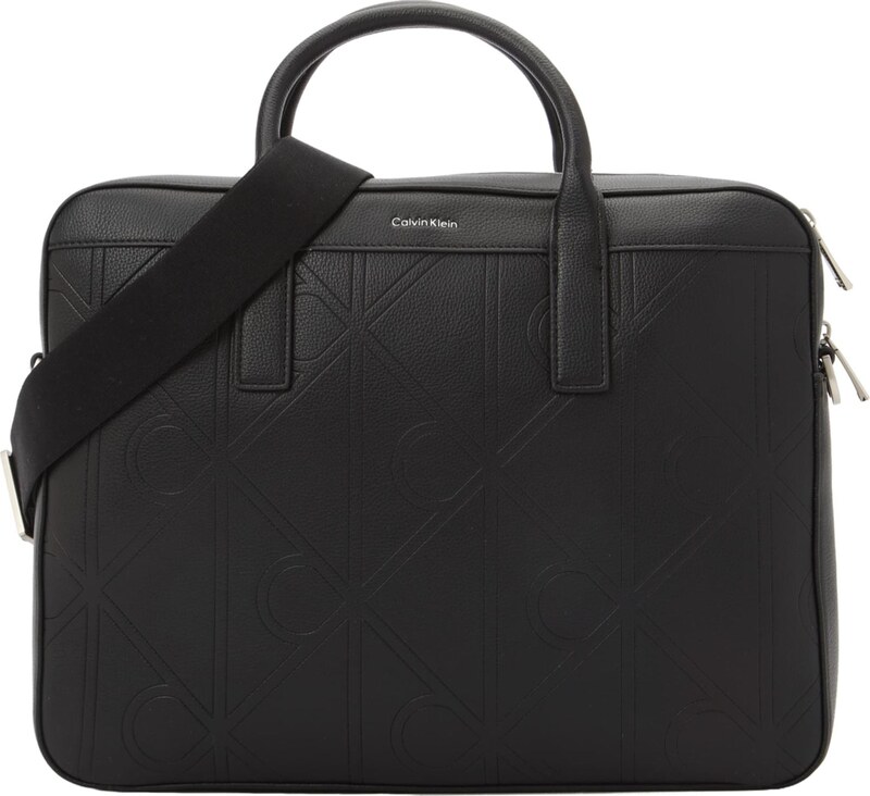 Calvin Klein Aktovka 'EMBOSS COMMUTER' črna