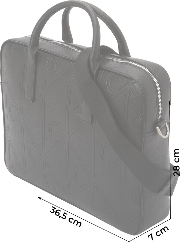 Calvin Klein Aktovka 'EMBOSS COMMUTER' črna
