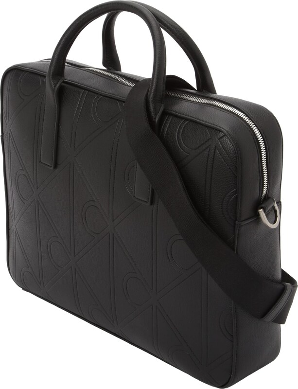 Calvin Klein Aktovka 'EMBOSS COMMUTER' črna