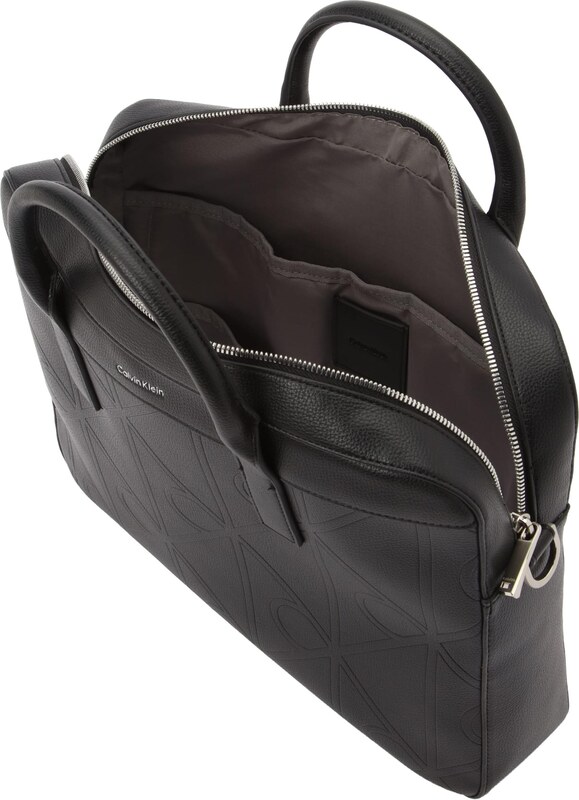 Calvin Klein Aktovka 'EMBOSS COMMUTER' črna