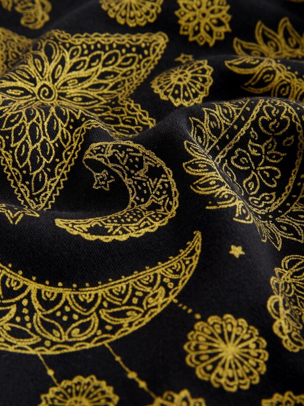 Next Pižama zlato-rumena / črna