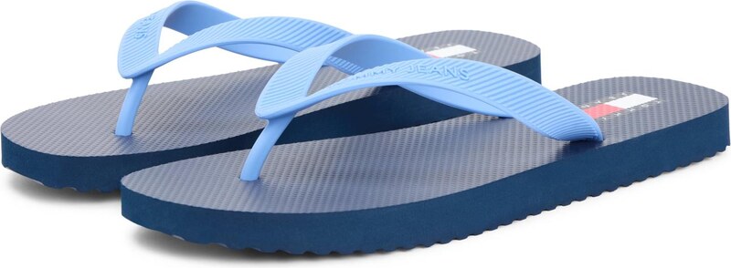 Tommy Jeans Japonke 'BEACH SANDAL' nebeško modra / temno modra / rdeča / črna / bela