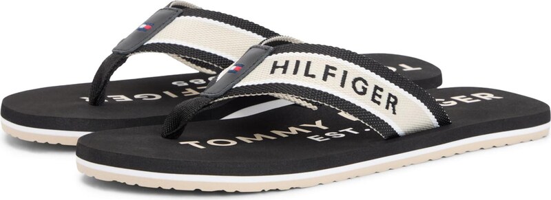 TOMMY HILFIGER Japonke črna / bela