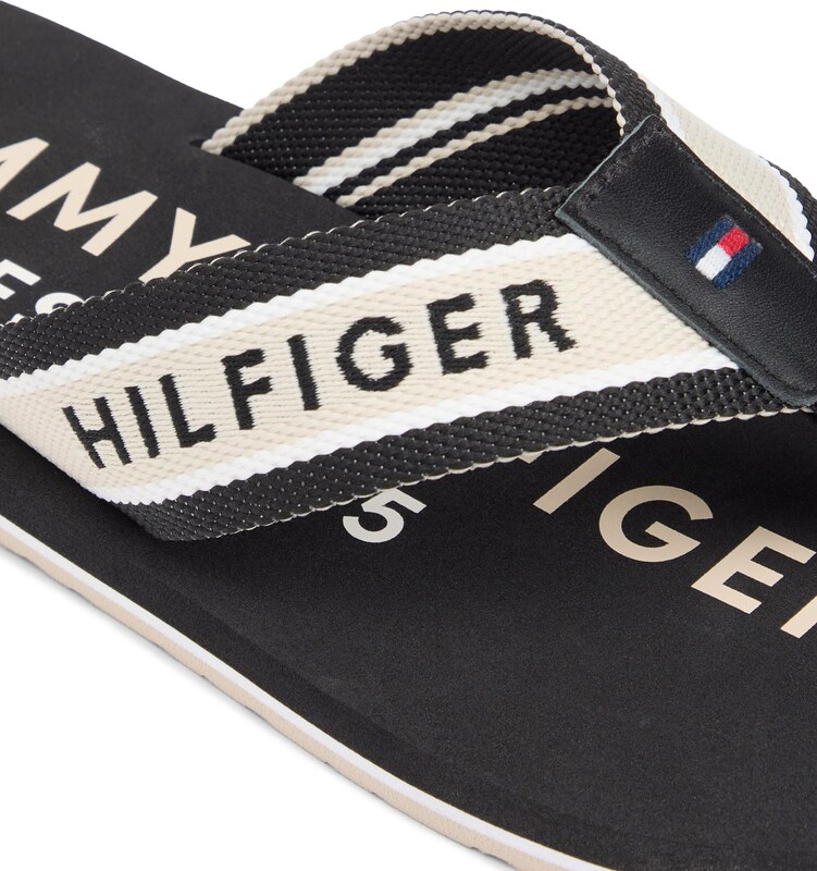 TOMMY HILFIGER Japonke črna / bela