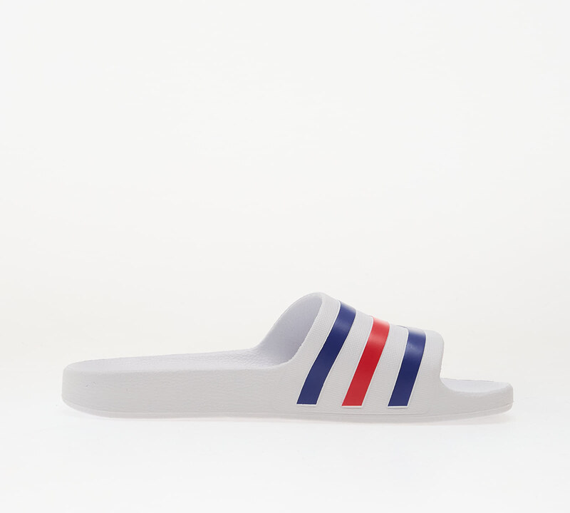 adidas Originals adidas Adilette Aqua Slides Ftwr White/ Pure Ruby/ Semi Lucid Blue