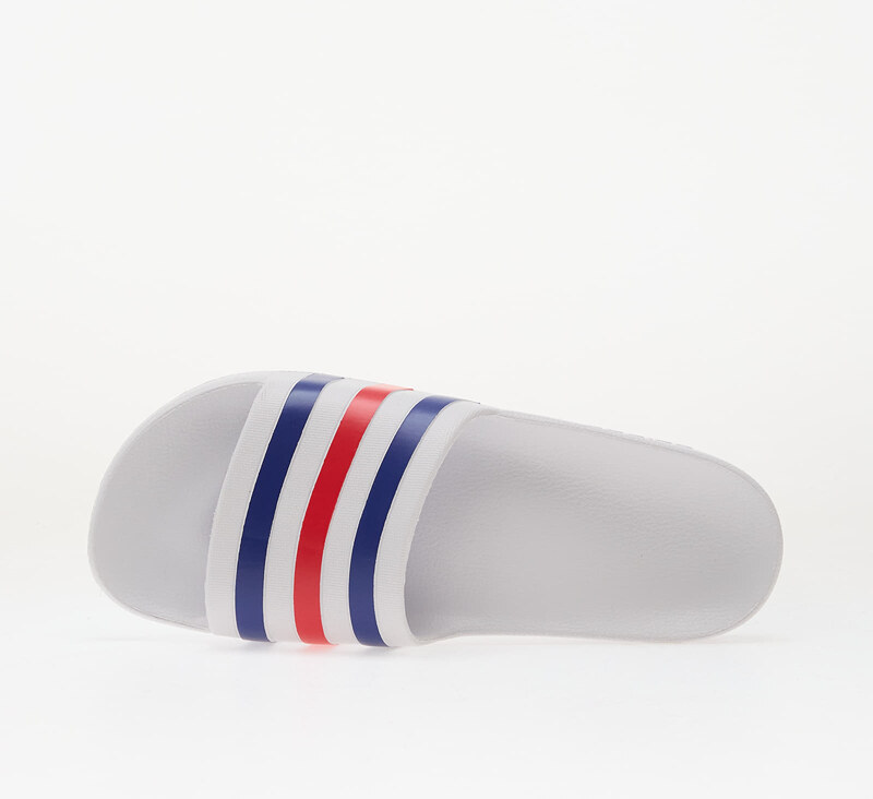 adidas Originals adidas Adilette Aqua Slides Ftwr White/ Pure Ruby/ Semi Lucid Blue