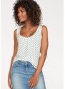 LASCANA Top dimno modra / naravno bela