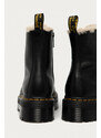 Usnjeni nizki škornji Dr. Martens 25637001 Jadon Fl črna barva