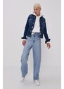 Jeans jakna Tommy Jeans ženska, mornarsko modra barva,