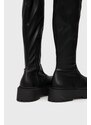 Usnjeni elegantni škornji Steve Madden Esmee Boot ženski, črna barva,