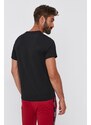Bombažen t-shirt Polo Ralph Lauren črna barva