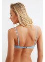 Trendyol Blue Buckle Detailed Bikini Top