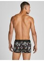 JACK & JONES Boksarice 'JACFlower' zelena / vinsko rdeča / črna / bela